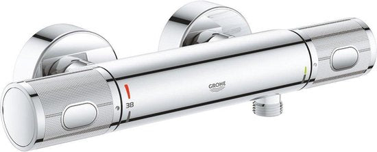 De GROHE Precision Feel thermostatische douchemengkraan in chroom 12CM