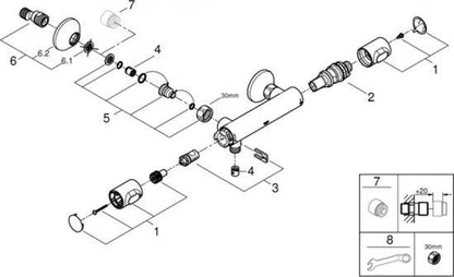 GROHE Precision Flow Thermostatische Douchekraan Chroom