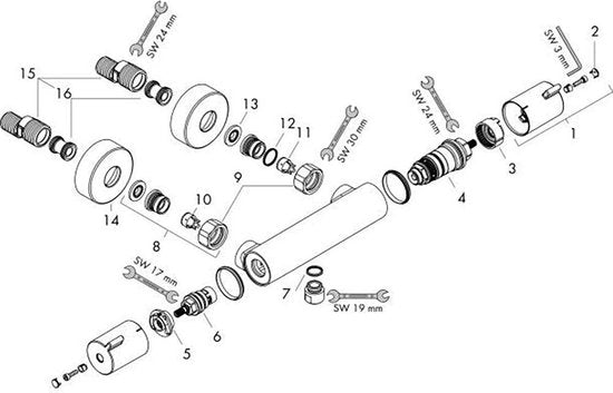 Hansgrohe thermostatische douchemengkraan MyFox chroom
