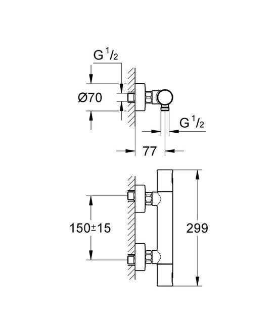 GROHE Precision Joy Thermostatische Douchekraan